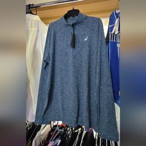 Asics Men's Heathered Blue Long Sleeve Tee‎